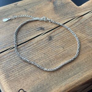 Elegant long 925 Silver Chain Bracelet